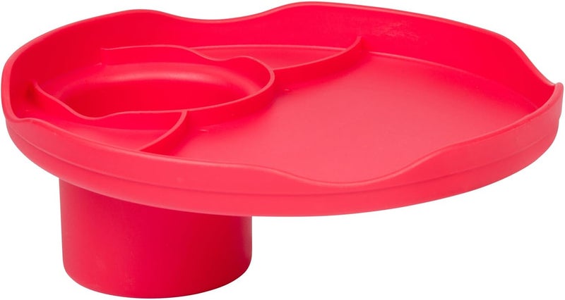 ROBOCUP Plate Accessory, in All 12 Colors, Conveniently Holds Your Food, Snacks, Drinks | Multi-Use Hands Free Project Work Station, Ruggedized Portable Design, Diameter of 8.5"/21.6 CM (Red) - Image 2